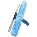 Professional 2-in-1 Squeegee &amp; Scrubber 14” Window Cleaning Tool with Microfiber