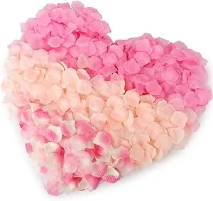 3000 Pcs Rose Petals Rose Petals for Wedding Artificial Flower Petals Pink