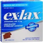 Ex-Lax Chocolate Stimulant Laxative Tablets, 15 mg - 24 count