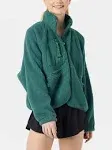 Free People Hit The Slopes Jacket Sherpa Bright Forest Size Large