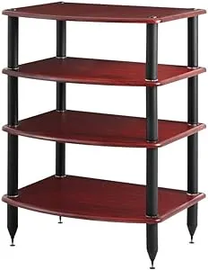 Pangea Audio Vulcan Five Shelf Audio Rack, Media Stand, and Components Cabinet 5 Shelf Black