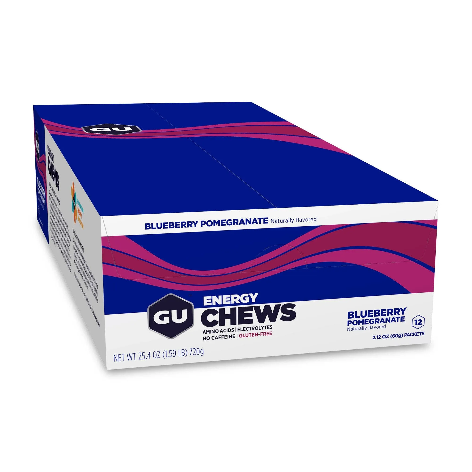 GU Energy Chews Box of 12 Strawberry