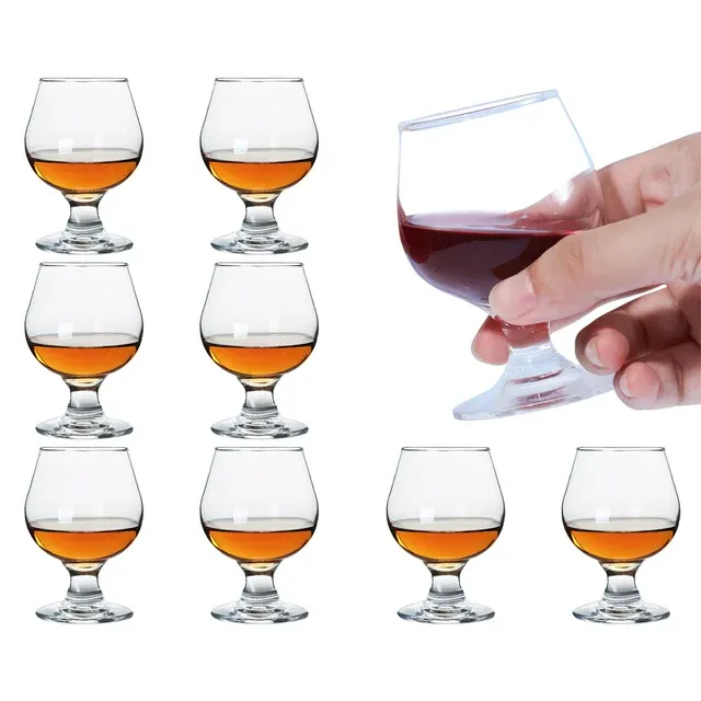 Cute Small Shot Glasses Set of 8 Cognac Glasses Mini Wine Glasses for Party