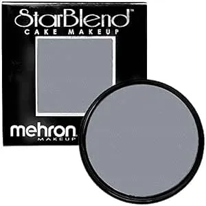 Mehron Makeup StarBlend Cake Makeup | Wet/Dry Pressed Powder Face Makeup | Powder Foundation | Light Grey Face Paint & Body Paint 2 oz (56g)