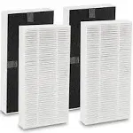 isinlive 2 Pack for Febreze Air Purifier Filter Replacement Dual Action HEPA-Type FRF102B, Models FHT170, FHT180, FHT190 and Fit for Honeywell HEPAClean U Filter HRF201B, Models HHT270, HHT290