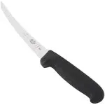 Victorinox Swiss Army Fibrox Pro Curved Boning Knife, Flexible Blade, 6-Inch, Black