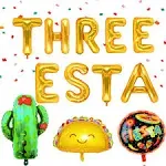 LaVenty Mexican Third Birthday Decoration Three Esta Decorations Three-Esta Birthday Party Decorations 3rd Birthday Fiesta Party Three Year Old Fiesta Birthday Decoration