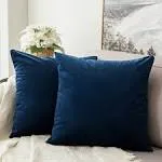 MIULEE Pack of 2 Velvet Soft Solid Decorative Square Throw Pillow Covers Set Cushion Case Sofa Bedroom Car