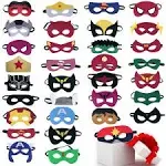 Superhero Masks Party Favors for Kid 33 Packs Felt and Elastic - Superheroes ...