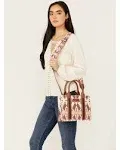 Dual Sided Print Canvas Tote/Crossbody Bag