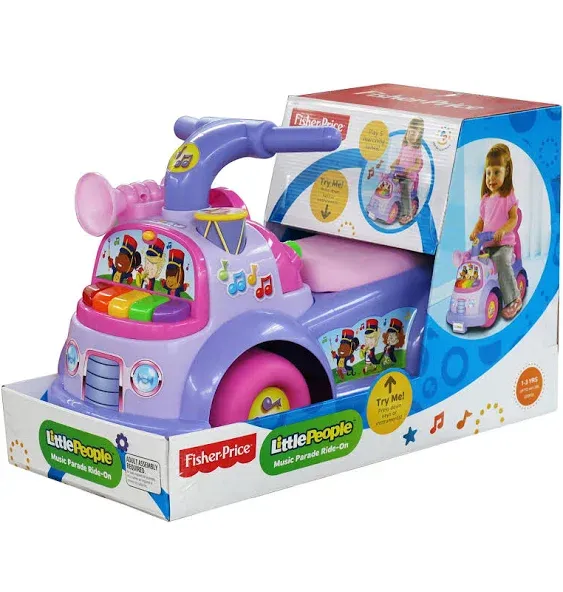 Little People Fisher Price Music Parade Ride On with Sounds - Purple