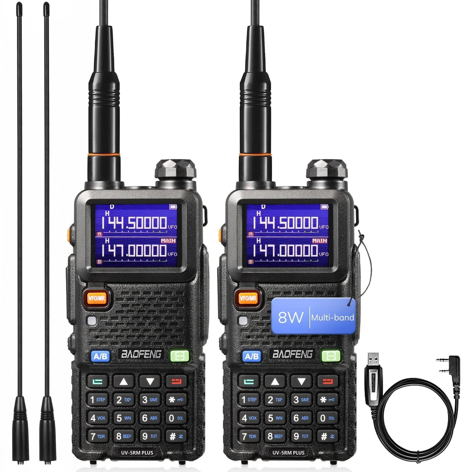 UV-5RM Plus 10W Multi-Band Radio US / 2pcs