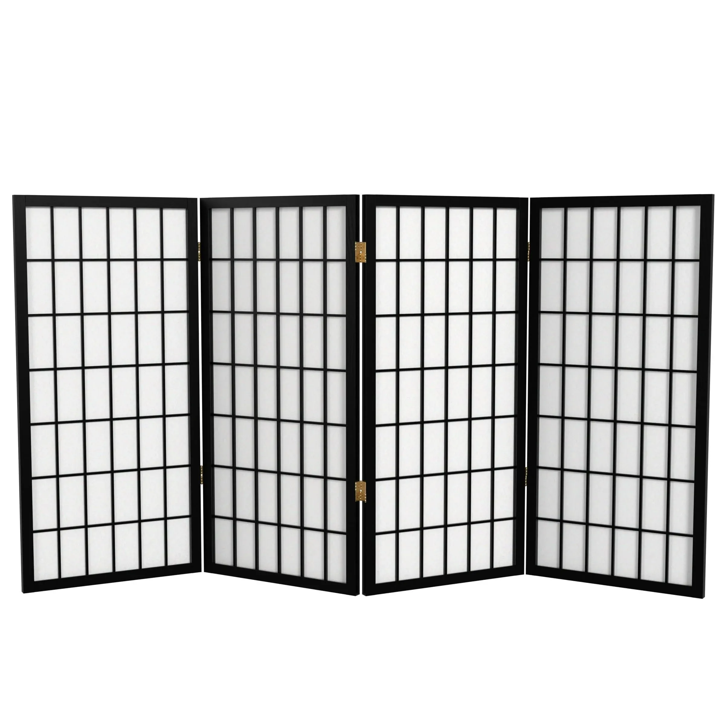 Oriental Furniture 3 ft Tall Window Pane Shoji Screen