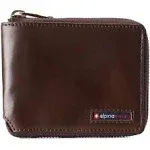 Alpine Swiss Zipper Bifold Wallet for Men Women RFID Protected Genuine Leather