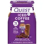 Quest Iced Coffee, Mocha Latte (4 x 10 fl oz)