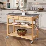 Home Styles Stainless Steel Top Kitchen Cart