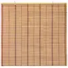 RED LANTERN Oriental Furniture Burnt Bamboo Cordless Window Shade Two-Tone Honey 36 in. W x 72 in. L WT-YJ2-8B22-36W