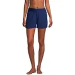 Lands' End Women's 3" Quick Dry Elastic Waist Board Shorts Swim Cover-up Shorts with Panty