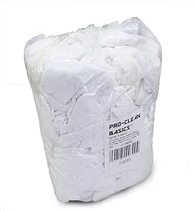 Pro-Clean Basics White T-Shirt Cloth Rags