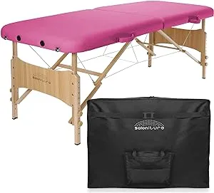 Saloniture Basic Portable Folding Massage Table - Cream