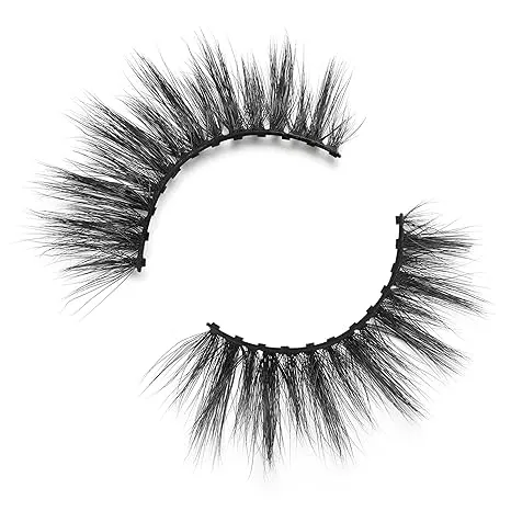 Lilly Lashes Click Magnetic Eyelashes - Miami Flare Magnetic Faux Mink Lashes for a Natural Look - False, Wispy Magnet Eyelashes - Vegan Makeup Lash Extension - Magnetic Eyelashes Without Eyeliner