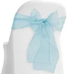 Lann's Linens - 10 Elegant Organza Wedding/Party Chair Cover Sashes/Bows - Ribbon Tie Back Sash - Turquoise