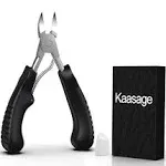 Kaasage Nail Clippers for Thick & Ingrown Toenails - Sharp Curved Blade & Non-Slip Handle -Toenail Clippers for Men, Women, and Seniors - Professional Heavy-D