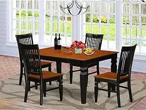 Dining Room Set Black & Cherry, WEST5-BCH-W