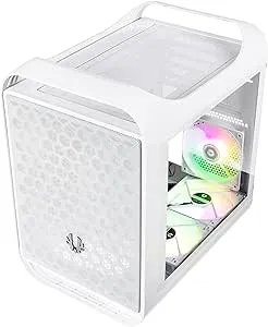 BitFenix Prodigy M 2022 mATX/Mini-ITX Gaming PC Case, 3 ARGB Fans Included, RTX 3090 or RX 6900 XT Ready, Vertical GPU and Water Cooling Mounting, Tempered Glass, USB 3.2 Type-C Port, White