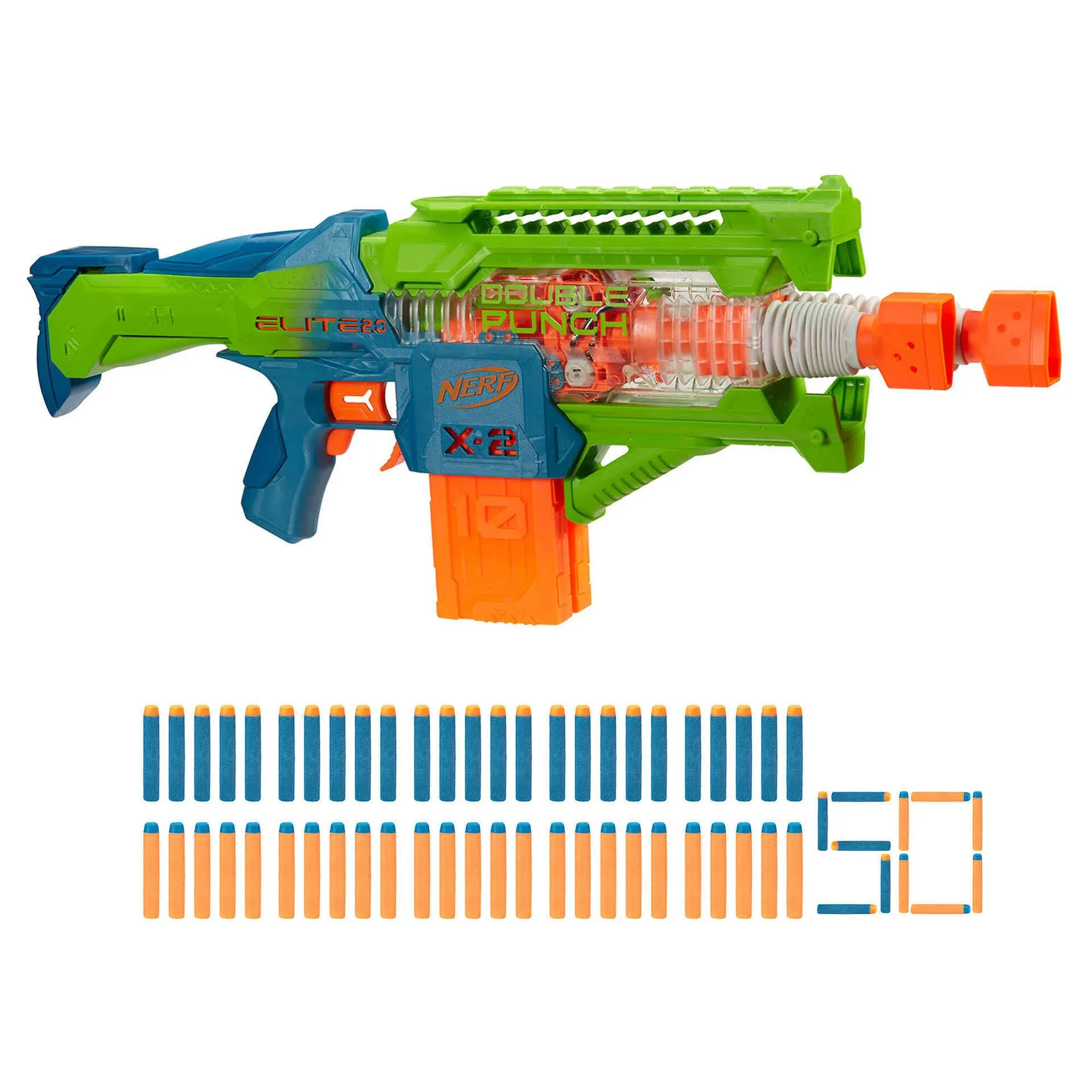 Nerf Elite 2.0 Double Punch Motorized Dart Blaster