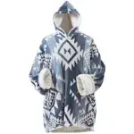 Coleman Wearable Throw Blanket Hoodie One Size Blue