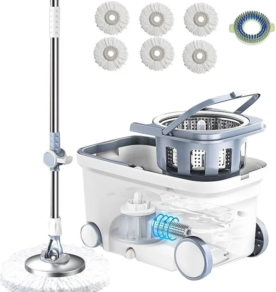 🔥Michao Spin Mop Bucket Deluxe 360 Spinning Floor Cleaning System SHIPS FAST🔥