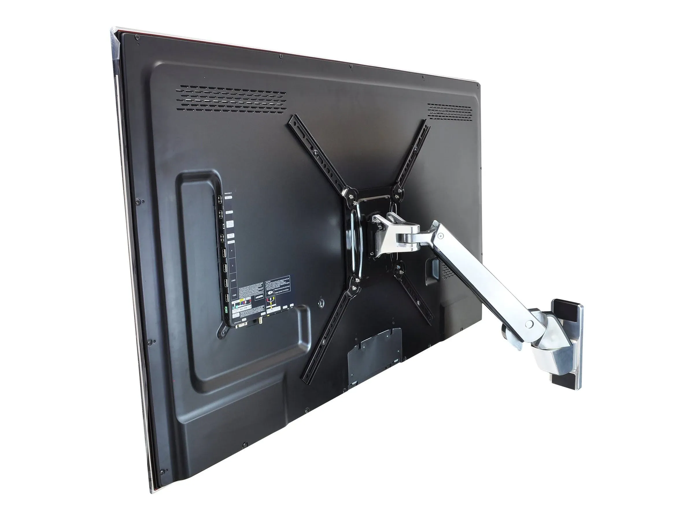 Ergotron – Interactive Arm HD, VESA TV Wall Mount – for Heavy Monitors or TVs Up to 65 Inches, 18 to 40 lbs – Polished Aluminum