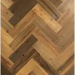 Timberchic Reclaimed Herringbone Pattern Wall Planks - Sandy Beach