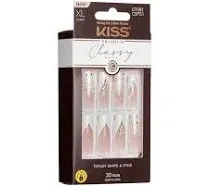 KISS Classy Nails Pink Ombre Coffin Shape, Long, KCS01, *slight box damage*