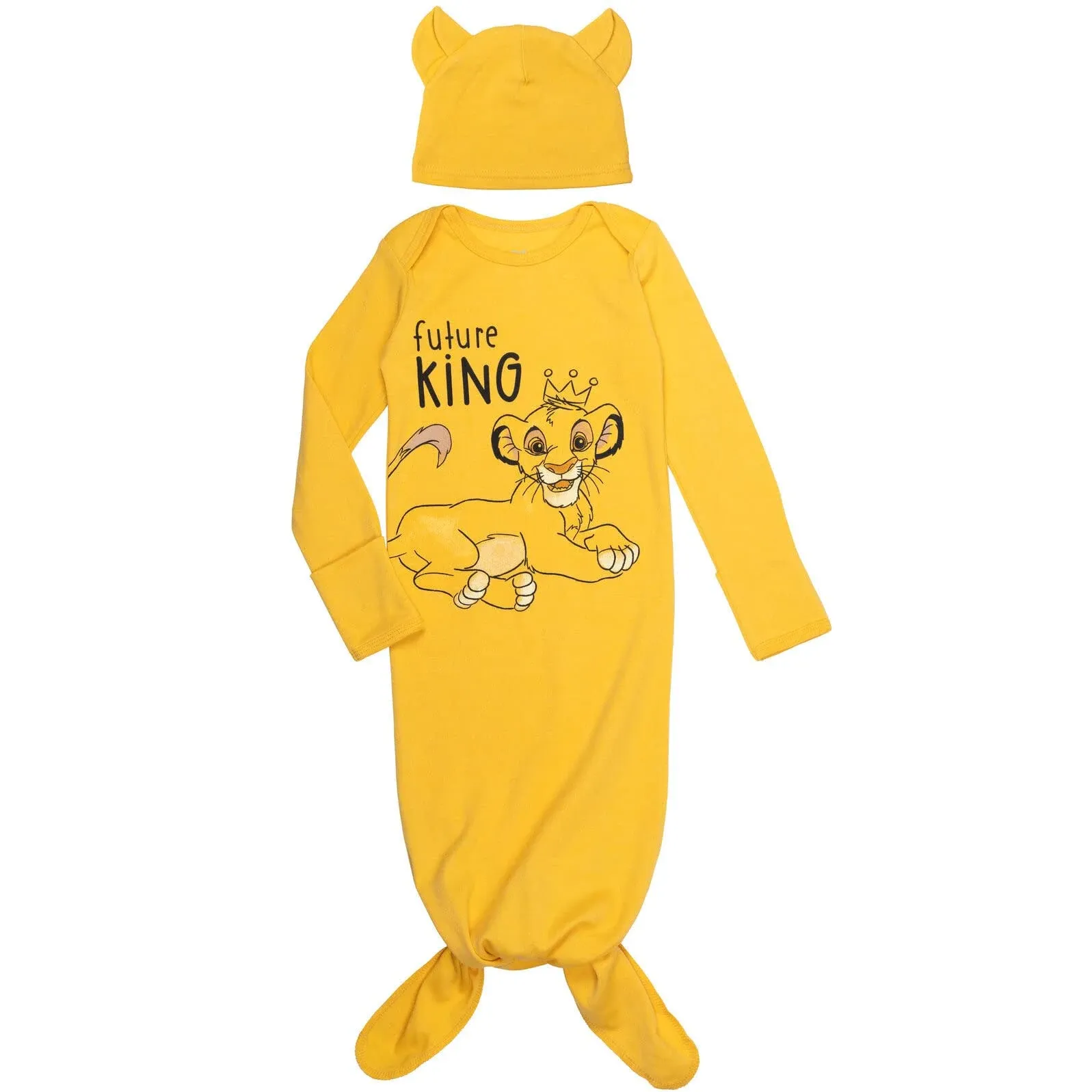 Disney Lion King Simba Infant Baby Boys Knotted Cosplay Sleeper Gown and Hat 6-12 ...