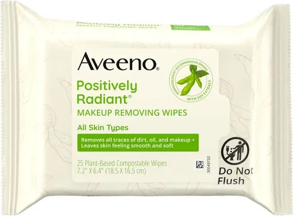 Aveeno Positively Radiant Makeup Removing Wipes