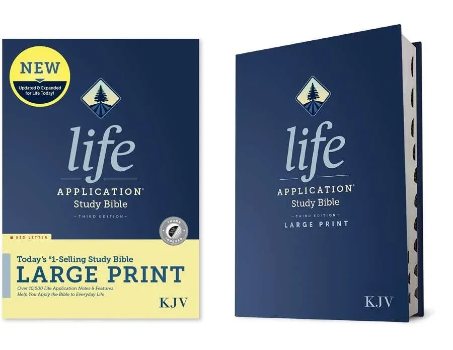 KJV Large-Print Life Application Study Bible, Third Edition--hardcover (indexed)