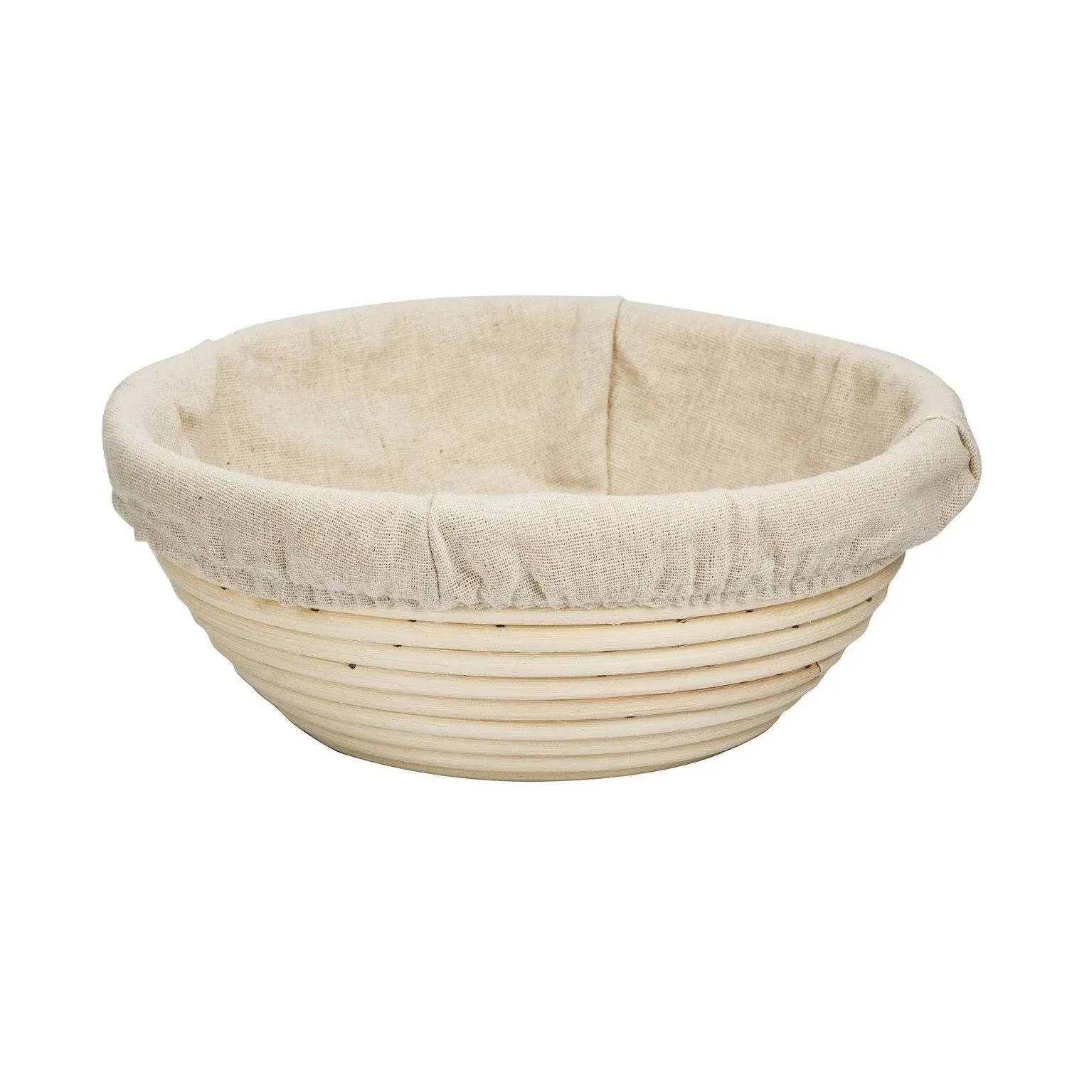 eoocvt Round Banneton Brotform Bread Dough Proofing Rising Rattan Handmade Basket with Linen Liner Cloth