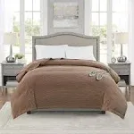 Luxury Brown Electric Textured Microfleece Heated Year Round Blanket