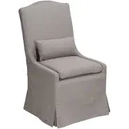 55 Downing Street Juliete Peyton Slate Gray Slipcover Dining Chair