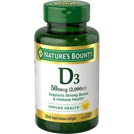 Nature's Bounty Vitamin D3 Softgels