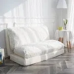 Folding Matress Sofa, Foam Filling Folding Matress Sofa White / Large