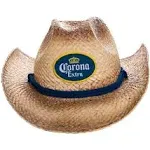 Men's Corona Extra Straw Beach Cowboy Hat with Curved Brim Tan