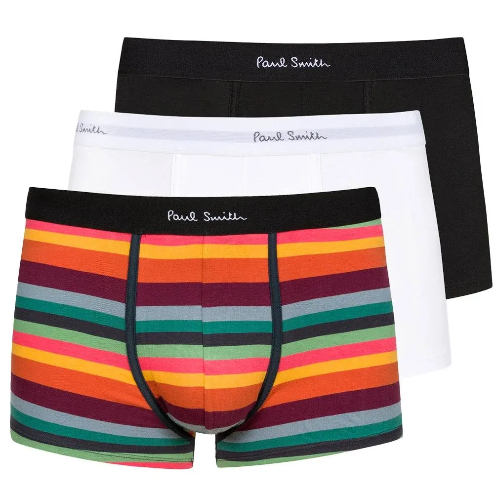 Paul Smith White 3 Pack Trunks - S