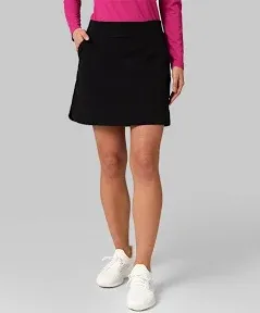 32 Degrees Cool Women's Stretch Woven Skort | Slip-On | Elastic Waistband | Office | Tennis | Golf