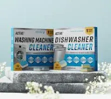 Active Washing Machine and Dishwasher Cleaning Tablets Bundle