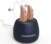 EarCentric EasyCharge Rechargeable Hearing Aids (Pair), Behind-Ear. NEW SEALED