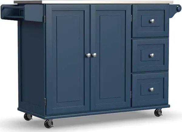 Homestyles Dolly Madison Blue Kitchen Cart