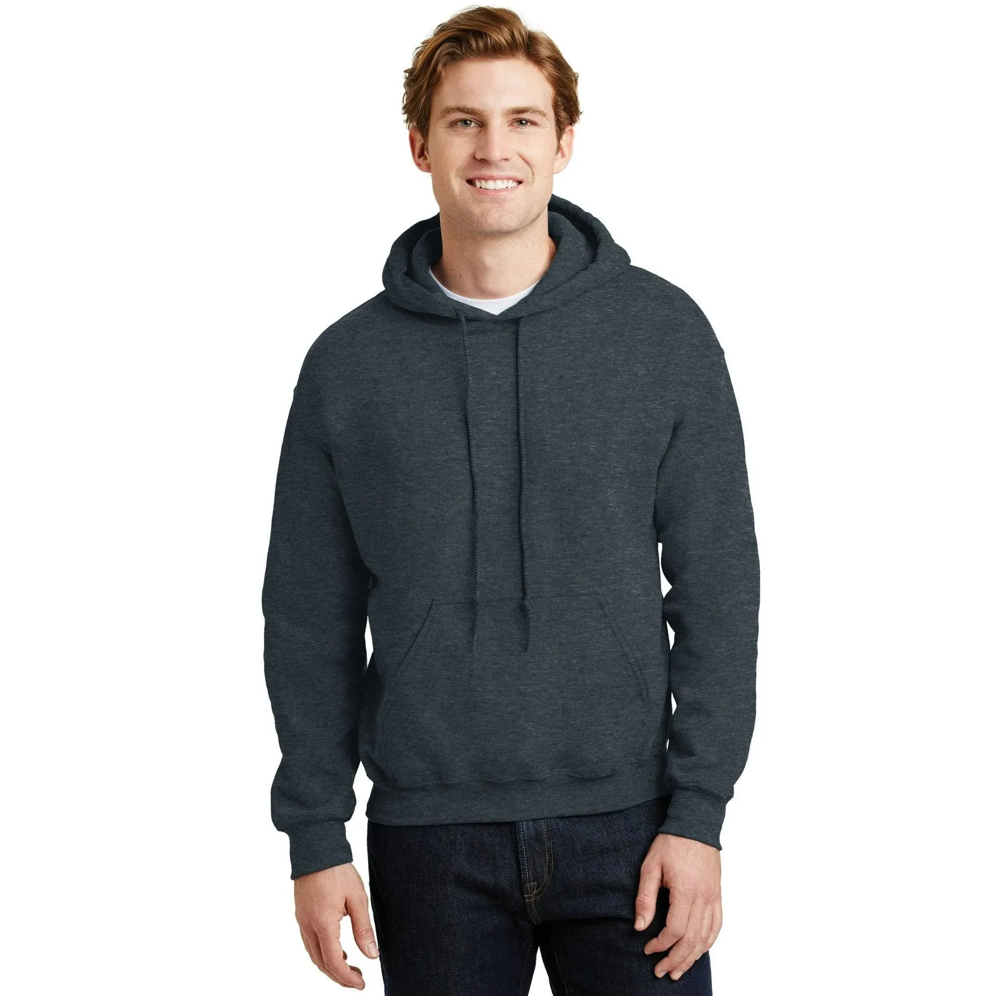 Gildan Men S Long Sleeve Front Pouch Pocket Hooded Sweatshirt 18500